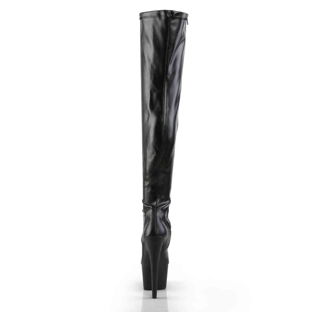 Pleaser - ADORE3000 Platform Overknee Boots - Pole dance shoes - Black Product image